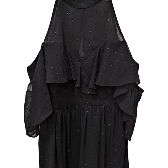 BCBGeneration Black Halter Cold Shoulder Mini Dress 0 - Picture 7 of 10